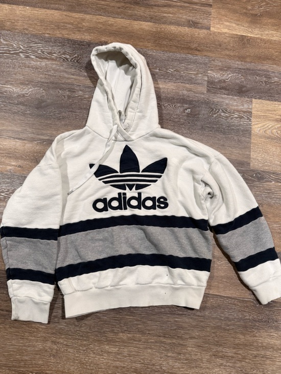 adidas Tops - Adidas Ribbed Sweatshirt Hoody Sz Sm